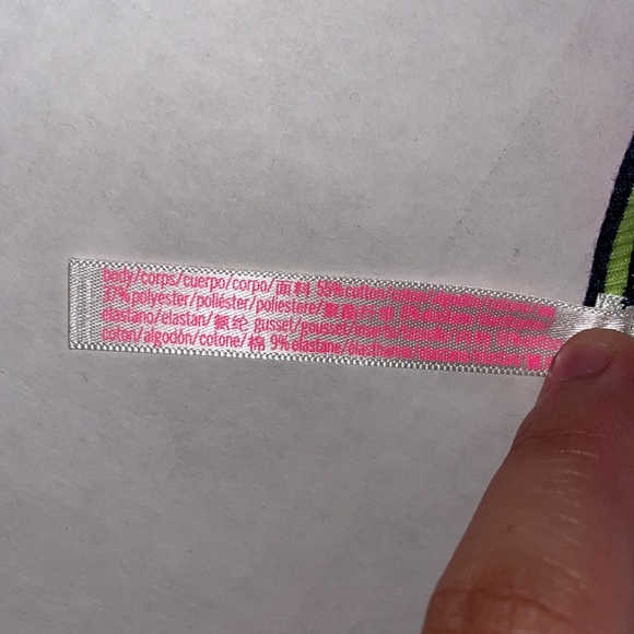 NWT PINK By Victoria Secret Panty - Stripe Print - Size L - Picture 8 of 10